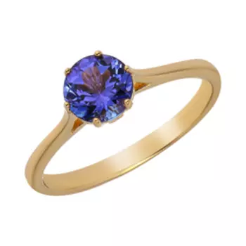 Золотое кольцо с танзанитом