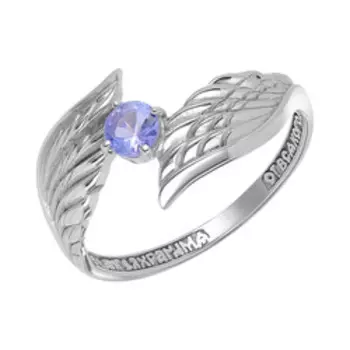Золотое кольцо с танзанитом "Крылья Ангела"