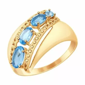 Золотое кольцо с топазами