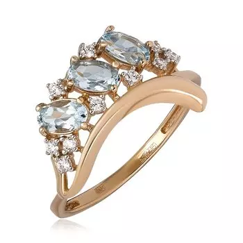 Золотое кольцо с топазами