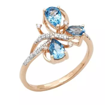 Золотое кольцо с топазами