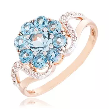 Золотое кольцо с топазами