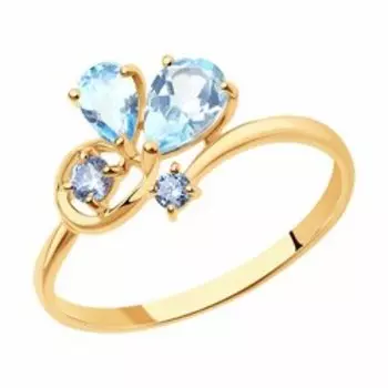 Золотое кольцо с топазами