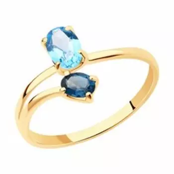 Золотое кольцо с топазами