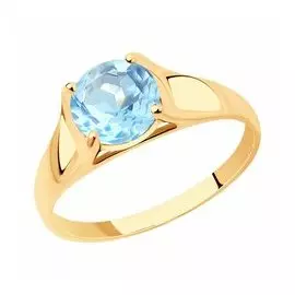 Кольцо из золота с топазом