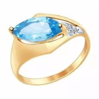 Золотое кольцо с топазом