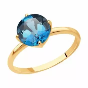 Кольцо из золота с лондон топазом