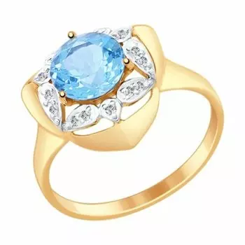 Золотое кольцо с топазом