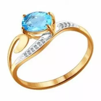 Золотое кольцо с топазом