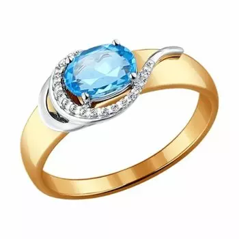 Золотое кольцо с топазом