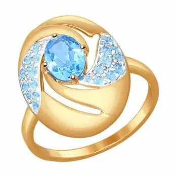 Золотое кольцо с топазом