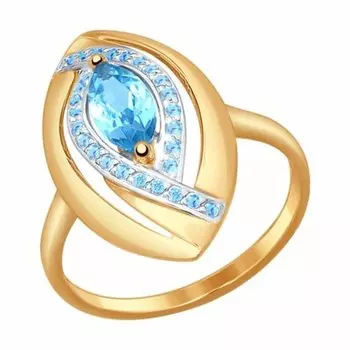 Золотое кольцо с топазом