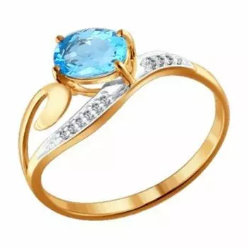 Золотое кольцо с топазом