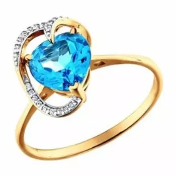 Золотое кольцо с топазом