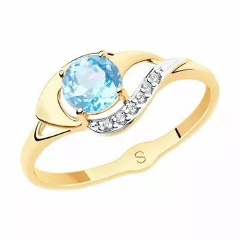 Золотое кольцо с топазом