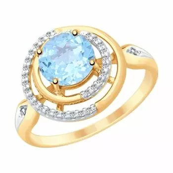 Золотое кольцо с топазом