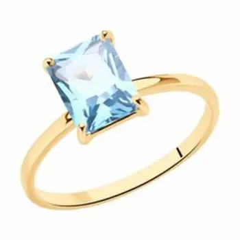 Кольцо из золота с топазом