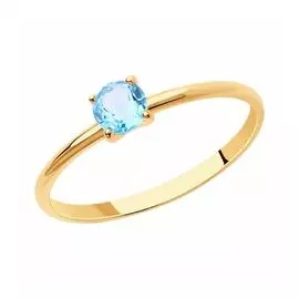 Кольцо из золота с топазом