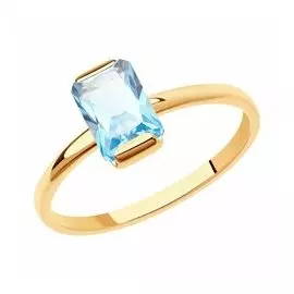 Золотое кольцо с топазом