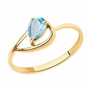 Кольцо из золота с топазом