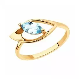 Кольцо из золота с топазом