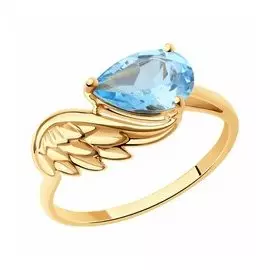 Кольцо из золота с топазом