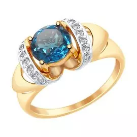 Золотое кольцо с топазом лондон