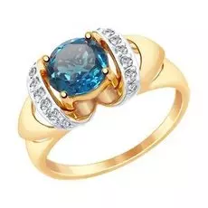 Золотое кольцо с топазом лондон