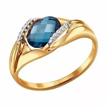 Золотое кольцо с топазом лондон