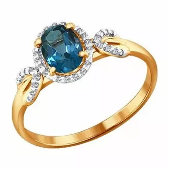 Золотое кольцо с топазом лондон