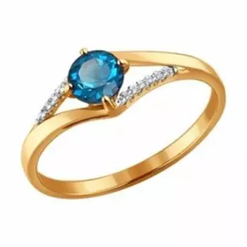 Золотое кольцо с топазом лондон