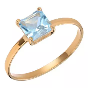 Золотое кольцо с топазом sky