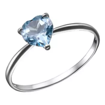 Золотое кольцо с топазом Sky "Сердце"