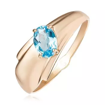 Золотое кольцо с топазом swiss