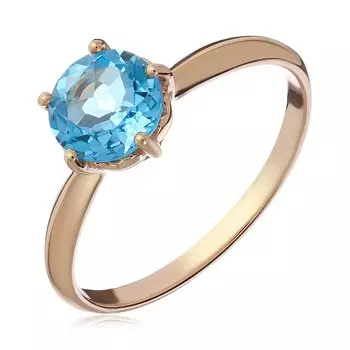 Золотое кольцо с топазом swiss