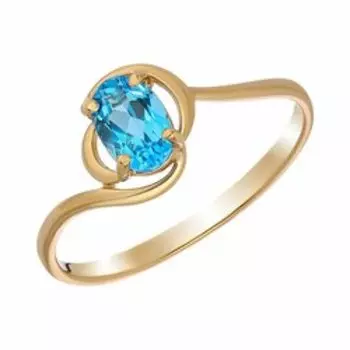 Золотое кольцо с топазом Swiss