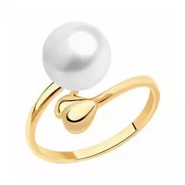 Золотое кольцо с жемчугом
