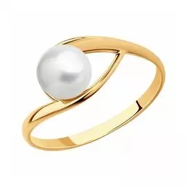 Золотое кольцо с жемчугом