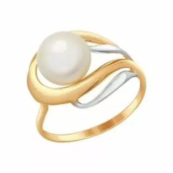 Кольцо из золота с жемчугом