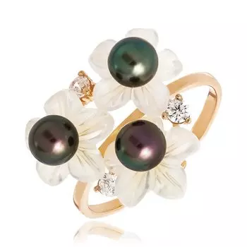 Золотое кольцо с жемчугом