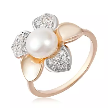 Золотое кольцо с жемчугом