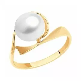 Золотое кольцо с жемчугом