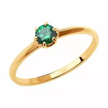 Золотое кольцо со Swarovski Zirconia