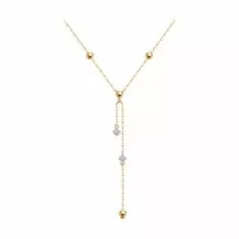 Золотое колье с фианитами