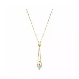 Золотое колье с фианитами