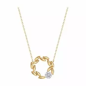 Золотое колье с фианитами