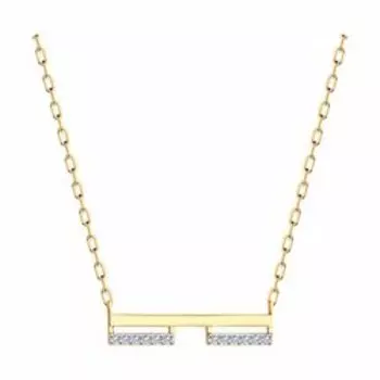 Золотое колье с фианитами