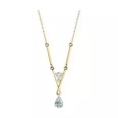 Золотое колье с фианитами