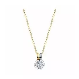 Золотое колье с фианитом