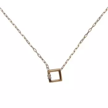 Золотое колье с фианитом